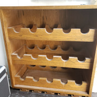 Oak Wine/ Bottle Cabinet,  Dusty $10