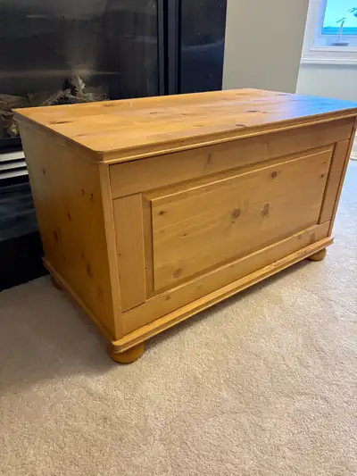 IKEA pine chest . 31.5 inches wide 19 inches high and 17 inches deep