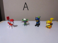 LOTS FIGURINES PAT PATROUILLE AVEC ACCESSOIRES OUVRANTS