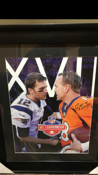 TOM BRADY AND PEYTON MANNING AUTOGRAPHED 16x20 PICTURE WITH COA