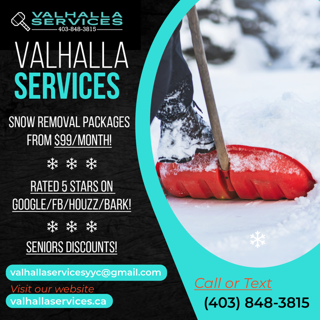 Snow Removal Services for NW Calgary! Professional & Reliable
