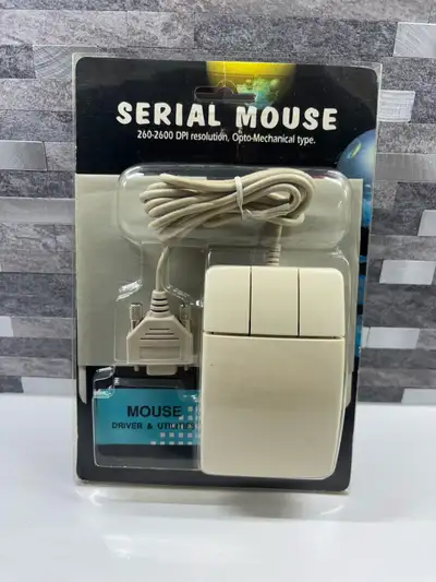 Vintage Serial Mouse - 260-2600 DPI 3-button, 9-pin, View more