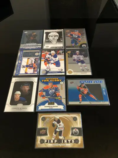 Connor Mcdavid 10 card lot 2016-20 mint condition cards, View more