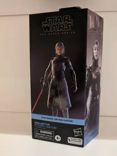 Star Wars Black Series Inquisitor (Fourth Sister) 6 inch action figure. New in box. Never opened.