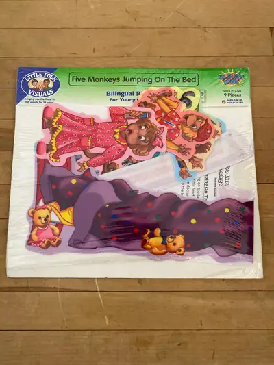 Little Folk Visuals Five Monkeys felt play, View more