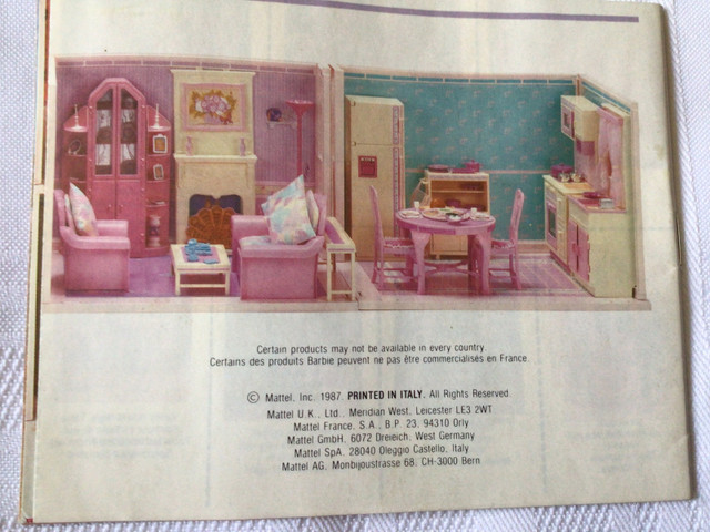 Barbie Living Pretty Furniture Collection catalogue 1987 in Toys & Games in Thunder Bay - Image 2