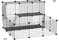 PawHut Small Animal Cage Rabbit Cage with Door, Guinea Pig Playp