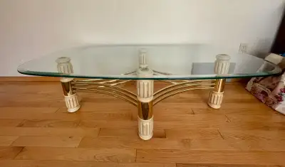 Vintage Glass Coffee Table, View more