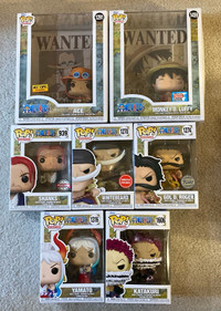 Various One piece funko pop figures for sale 