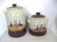 CONTENANTS POTERIE ARTISANALE VINTAGE POTTERY CONTAINERS