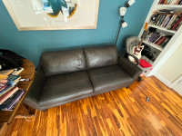 Leather couch and two chairs
