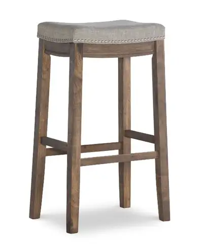 Linon Claridge 32" Wood Bar Stool in Rustic, View more
