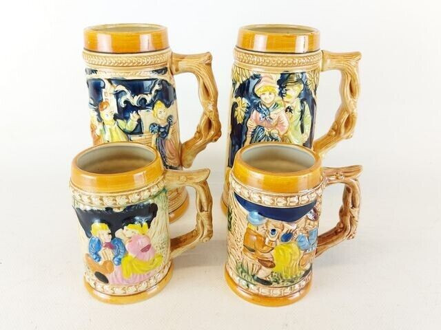 Vintage lot de 4 Mugs à Bière en porcelaine Japonaise dans Art et objets de collection  à Ville de Montréal
