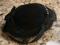 Hat, Vintage, Black, Handmade with Feather and Netting