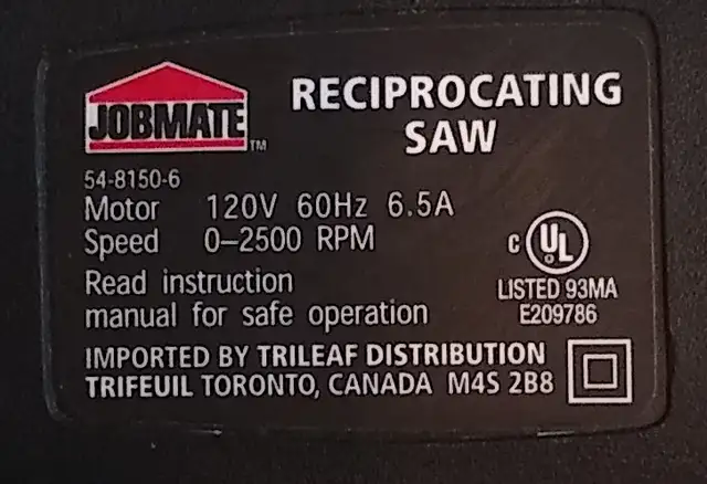 JOBMATE Reciprocating Saw in Power Tools in Markham / York Region - Image 3