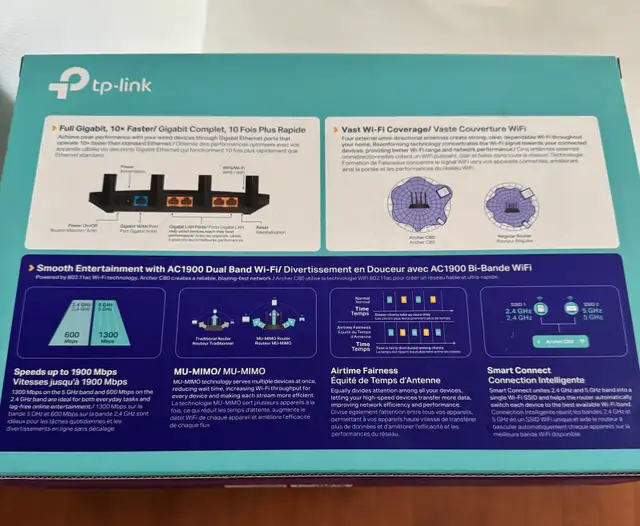 TP-Link AC1900 Wireless MU-MIMO WiFi Router in Networking in City of Toronto - Image 2