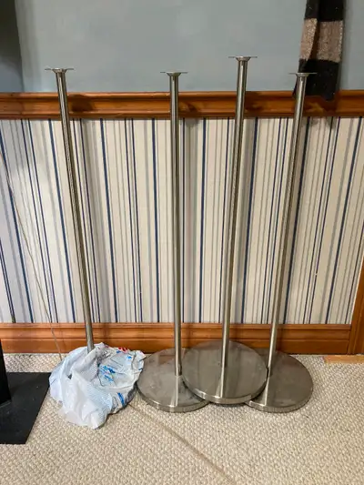 4 (1 broken) Ikea Speaker Stands 33" height, View more