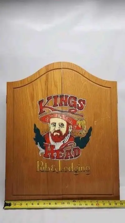 Vint. King's Head Pub Dart Board 2in1, View more