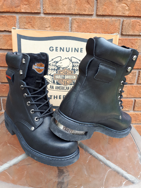 Men's size 9.5 Harley Davidson 8" Spitfire motorcycle boots in Men's Shoes in Windsor Region - Image 2