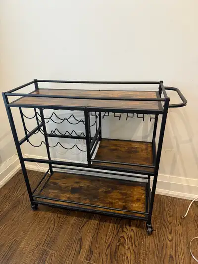 Bar Cart with Wine & Glass Rack – Great Conditio, View more