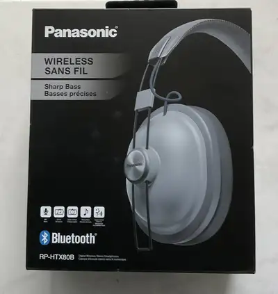 Panasonic Wireless Stereo Headphones RP-HTX80B-H, View more