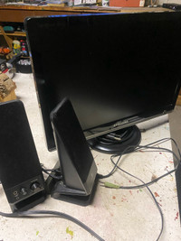 20” Computer Monitor and Speakers 