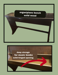 piano/organ bench solid wood