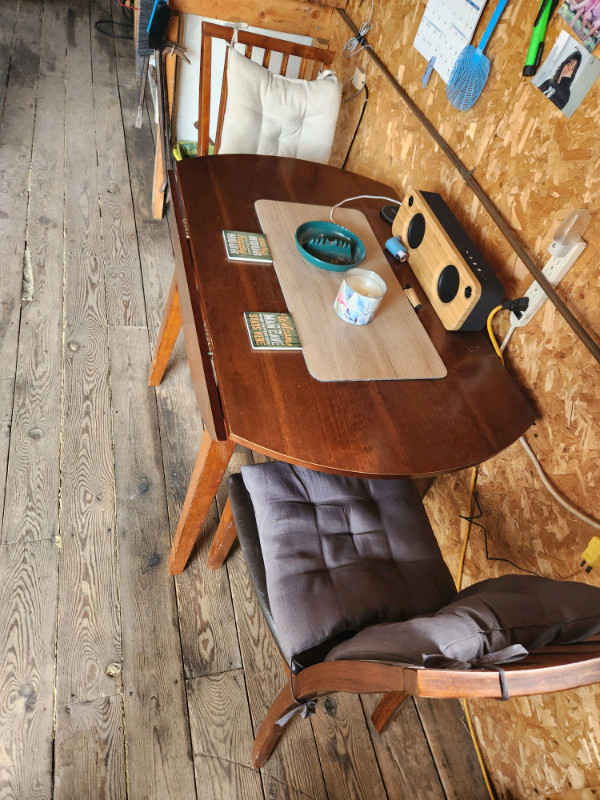 Solid wood folding table & 2 chairs Dining Tables & Sets North Bay