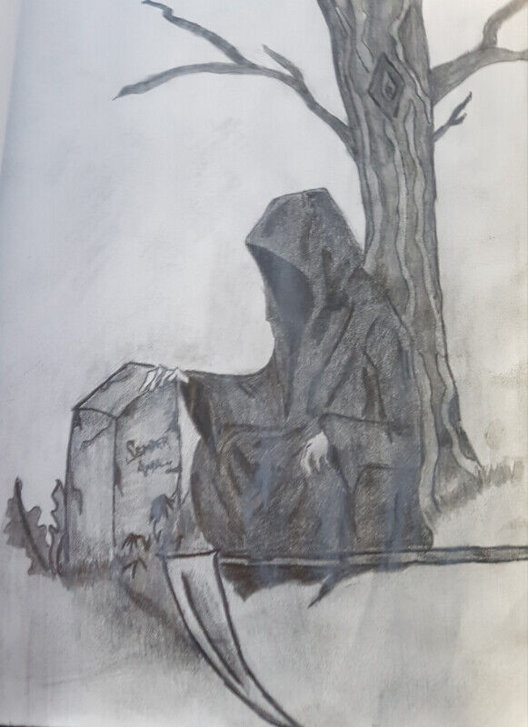 Grim Reaper Graphite Sketches in Arts & Collectibles in Edmonton - Image 4
