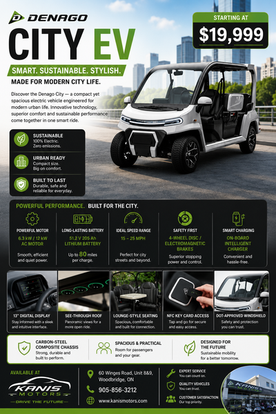 DENAGO CITY EV! LOWEST PRICE IN CANADA!, View more