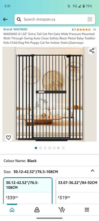 6' tall baby gate 