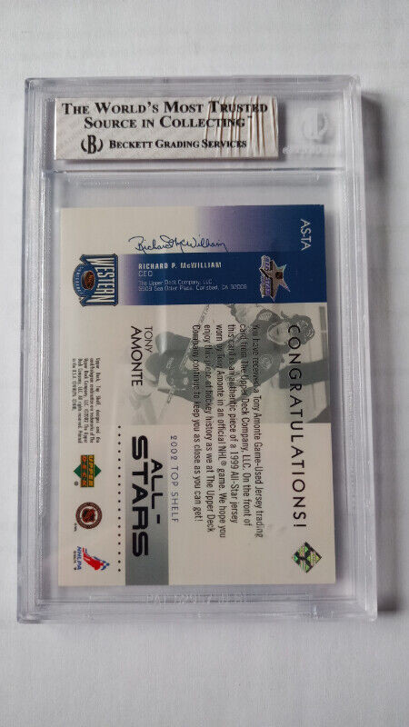 Tony Amonte Top shelf 2002 NHL All-star GU jersey /50 BGS NM-MT in Arts & Collectibles in St. Catharines - Image 3