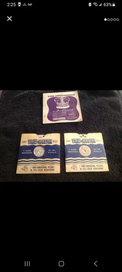 Viewmaster Reels 406 & 407 and booklet Queen Elizabeth II Coron, View more