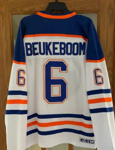 Jeff Beukeboom Edmonton Oilers jersey. Retro jersey. Never worn, Brand jersey, mens XL size . Number...