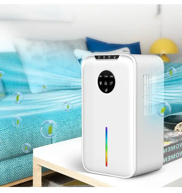 1L/Day Small Dehumidifier with LED Display, Timer, 2.5L Water Ta in Home Décor & Accents in Ottawa - Image 2