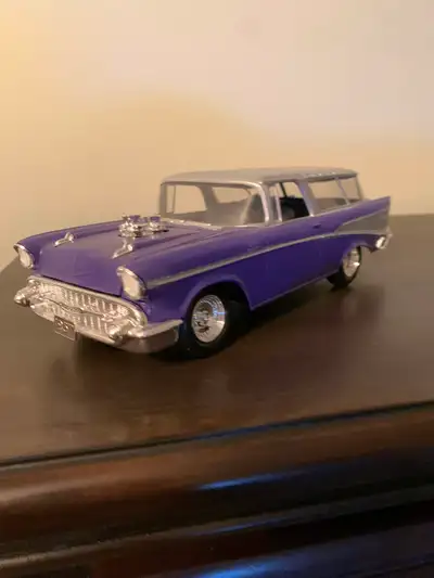 For sale is a 1/25 scale plastic model 1957 Chevy Nomad. It is nicely built by an adult and it is co...