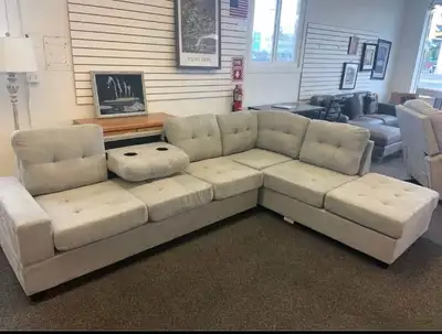 Sectional Sofa with Console, View more