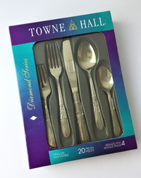 Brand New. Towne Hall 20 Piece Flatware Set
