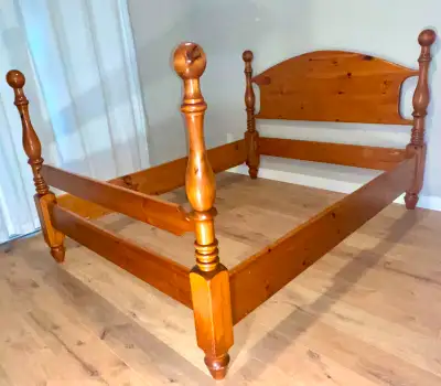 Solid Wood Queen Bed Frame - Handcrafted by Woodcraft (Halifax), View more