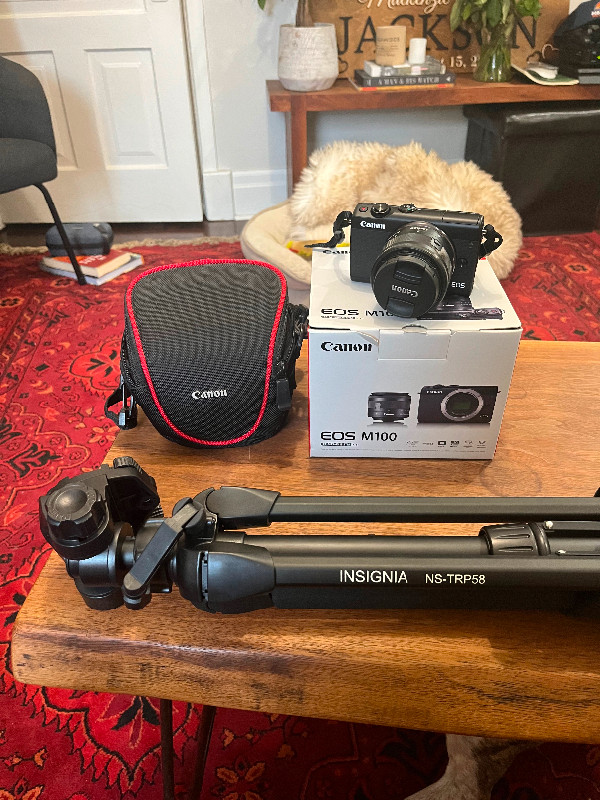 Canon EOS M100 with case and tripod for sale! | Cameras & Camcorders | City  of Toronto | Kijiji