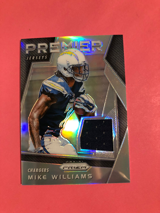 2017 Panini  Mike Williams Rookie Premier Jersey Silver Prizm in Arts & Collectibles in St. Catharines