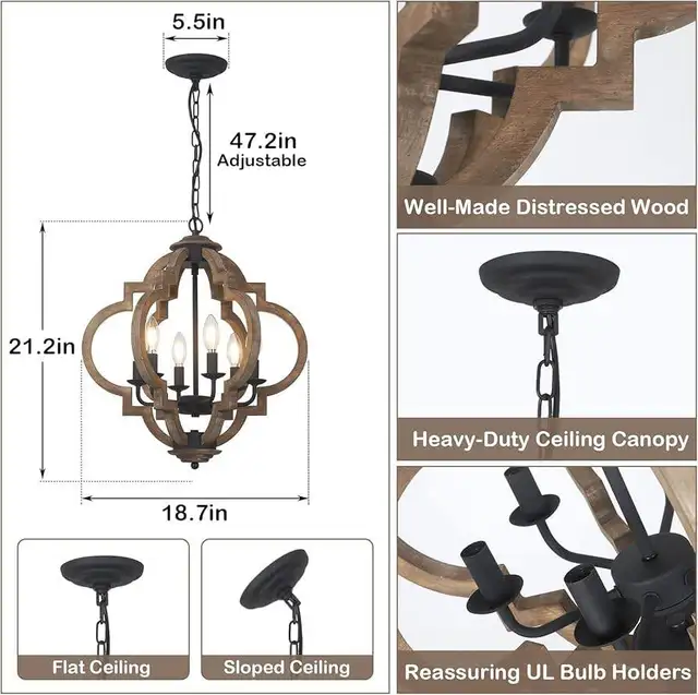 Farm candlesticks for dining room; Chandeliers de ferme in Home Décor & Accents in Laval / North Shore - Image 3