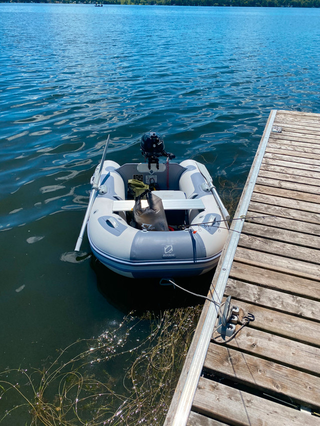 Inflatable Boat & Outboard Motor for sale (Zodiac & Suzuki) in Powerboats & Motorboats in Markham / York Region - Image 2