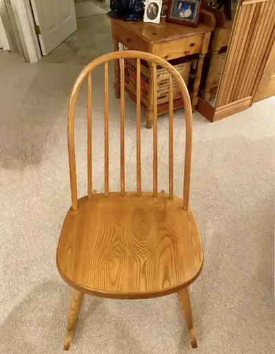 Vintage oak rocking chair , View more