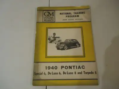 1940 Pontiac National Training Program Manual. Good. Can Mail, View more