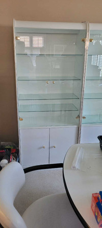 Glass Door Hutch Display Cabinets 