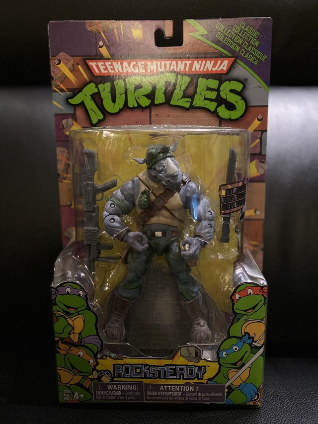 2 TMNT Ninja turtles Rocksteady + Bebop classics figures 7" in Toys & Games in Edmonton - Image 4