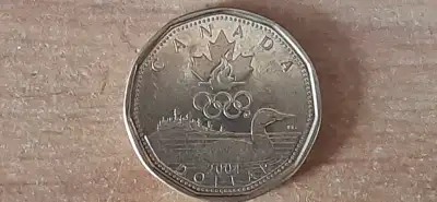 2004 Olympic Canadian Commemorative Loonie Coin, View more