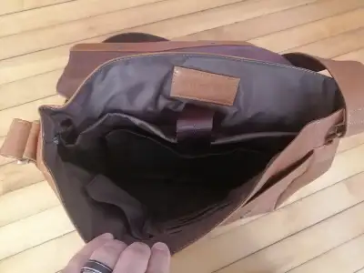 Leather courier bag/laptop bag, View more