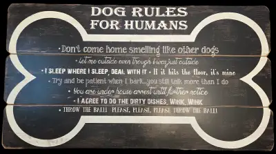 Dog Rules Sign - 17"x36", View more